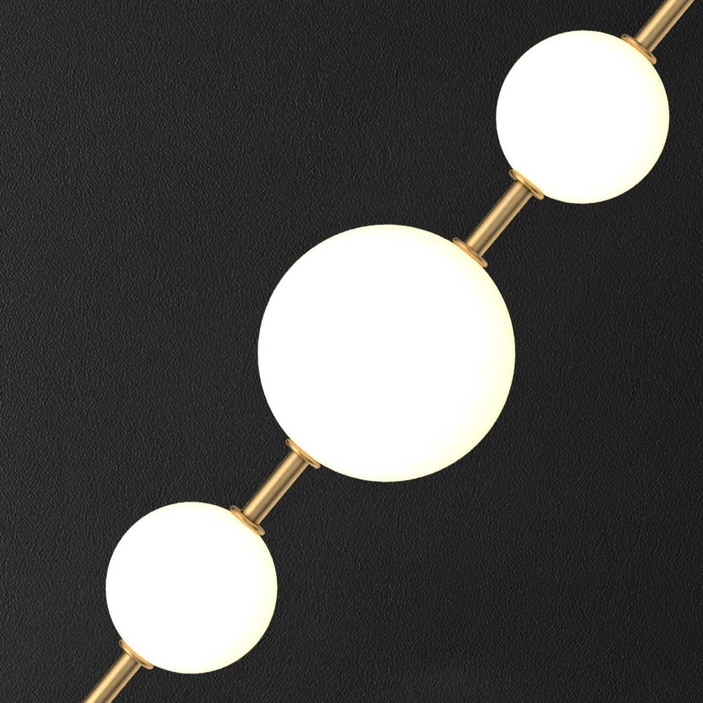 Edge Minimalism Brass Black Metal Glass Pendant Light Bedroom Living Room