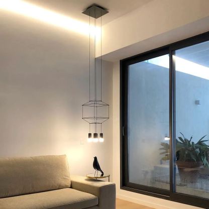 Orr Geometric Style Metal Acrylic Pendant Light Living Room Dining Room