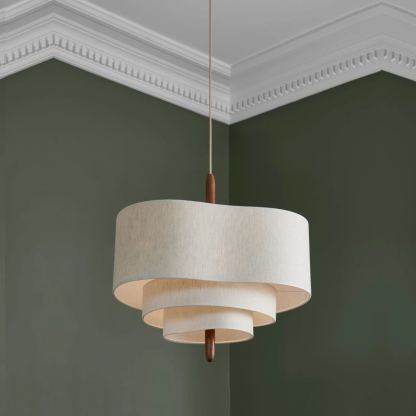 Renée Modern Pebble Fabric Pendant Light Bedroom Dining Room