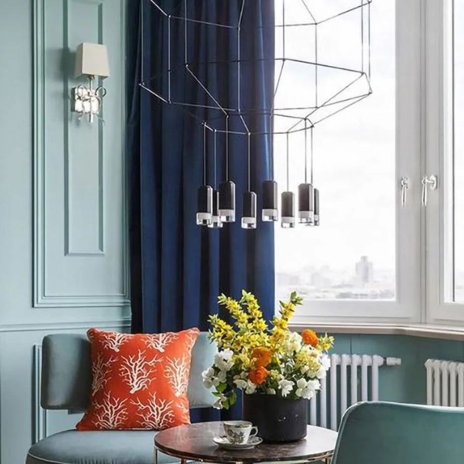 Orr Geometric Style Metal Acrylic Pendant Light Living Room Dining Room