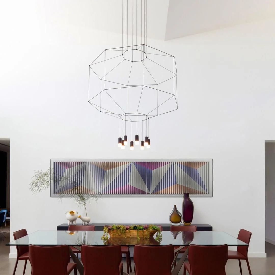 Orr Geometric Style Metal Acrylic Pendant Light Living Room Dining Room
