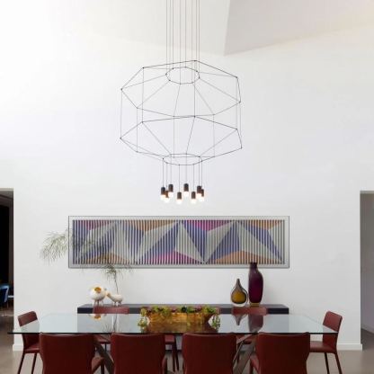 Orr Geometric Style Metal Acrylic Pendant Light Living Room Dining Room