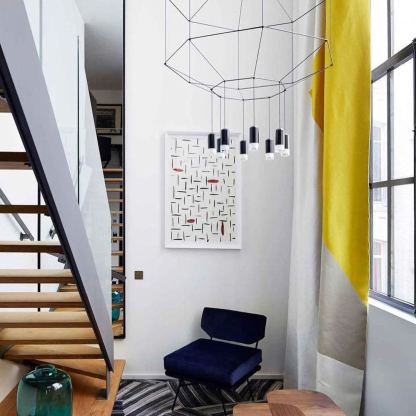 Orr Geometric Style Metal Acrylic Pendant Light Living Room Dining Room