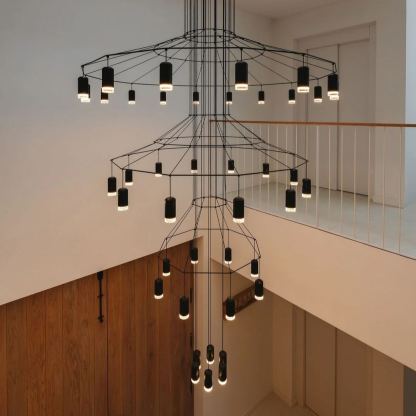 Orr Geometric Style Metal Acrylic Pendant Light Living Room Dining Room