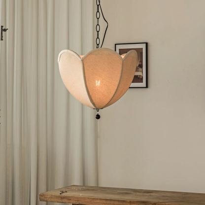 Renée Modern Flower Fabric Pendant Light Shades Bedroom Dining Room