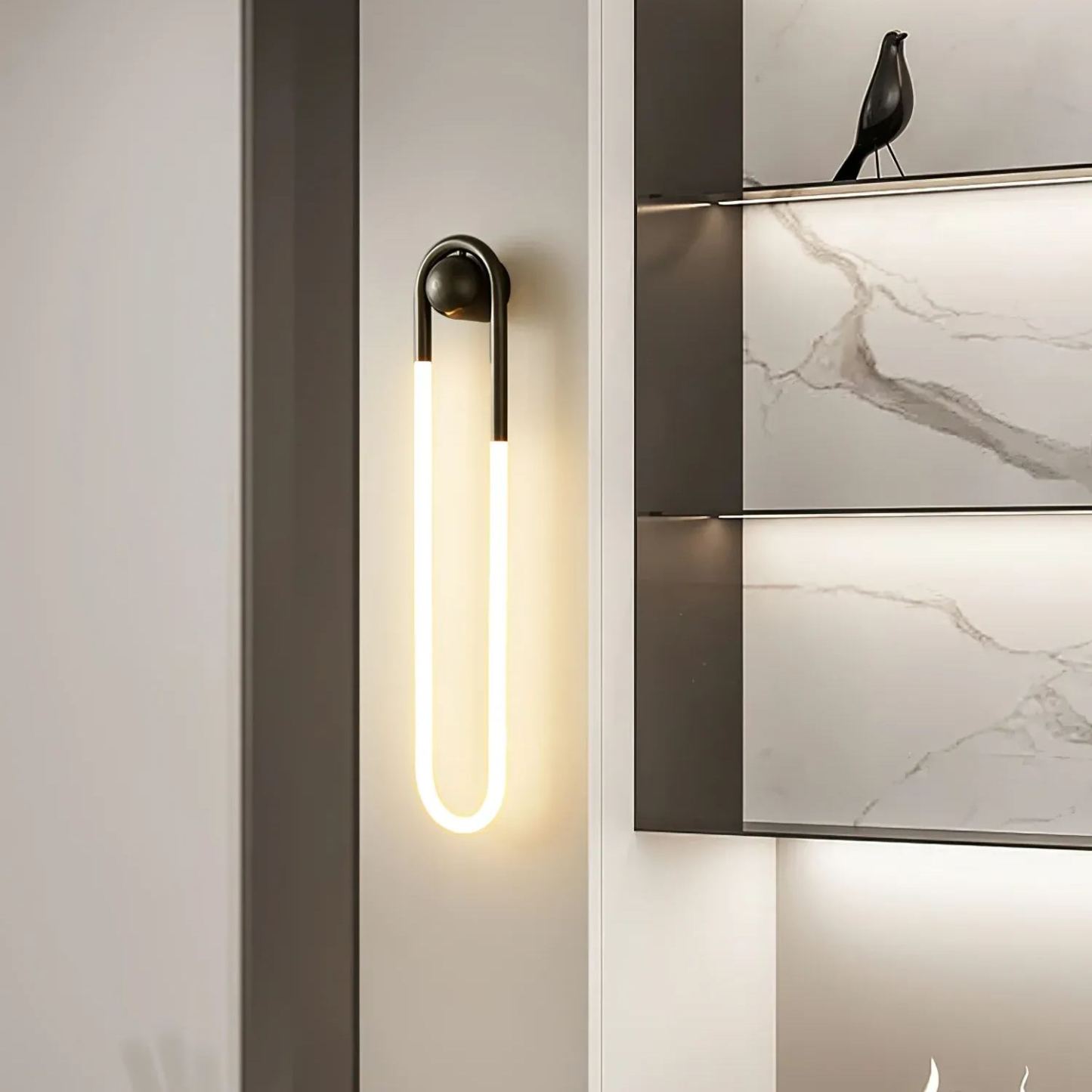 Meza Modern LED Metal Acrylic Wall Light Bedroom Living Room Hallway