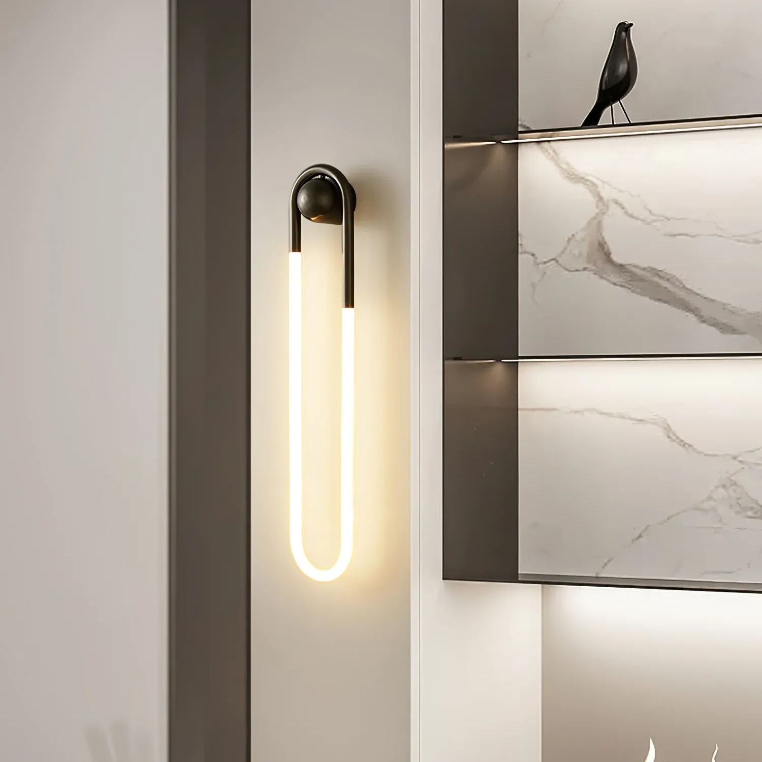 Meza Modern LED Metal Acrylic Wall Light Bedroom Living Room Hallway