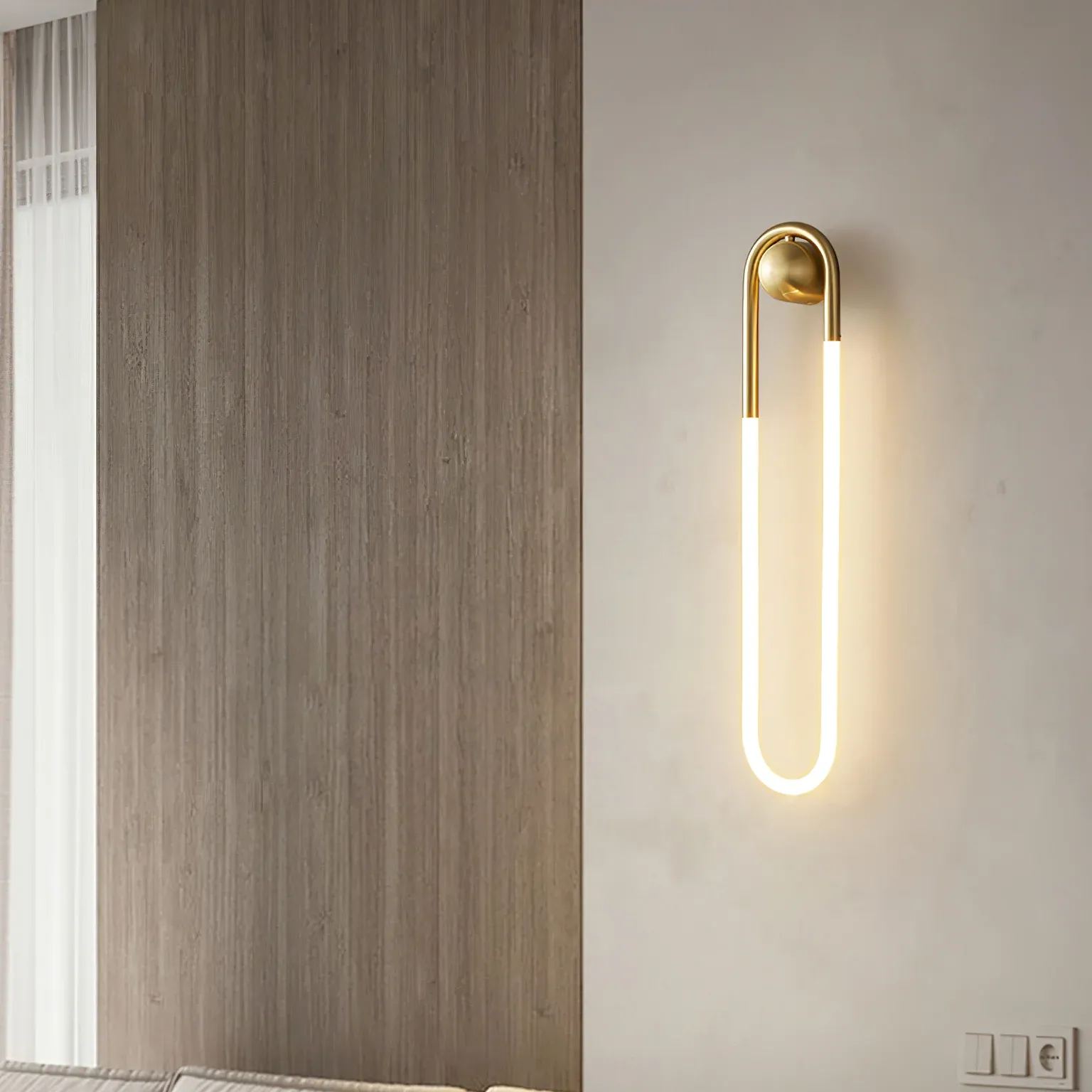 Meza Modern LED Metal Acrylic Wall Light Bedroom Living Room Hallway
