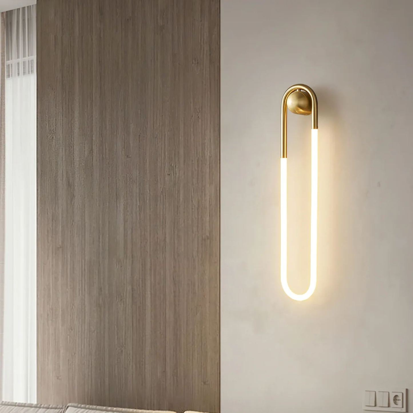 Meza Modern LED Metal Acrylic Wall Light Bedroom Living Room Hallway