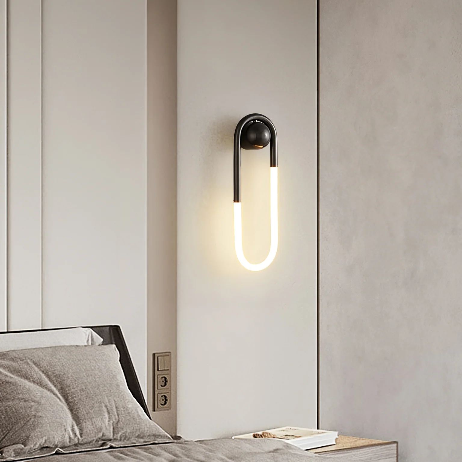 Meza Modern LED Metal Acrylic Wall Light Bedroom Living Room Hallway