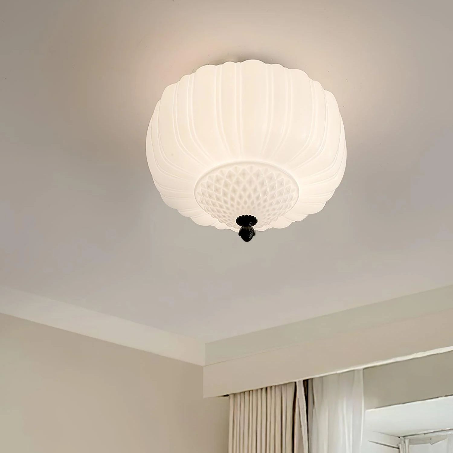 Quinn Vintage Metal Glass Ceiling Light Living Room Bedroom
