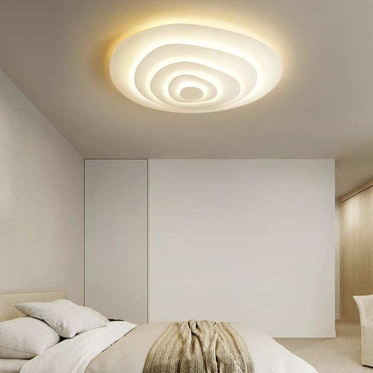 Quinn Modern Ripple Metal Ceiling Light Fixture Bedroom Living Room