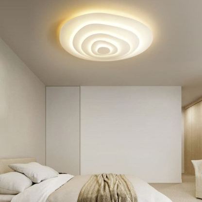 Quinn Modern Ripple Metal Ceiling Light Fixture Bedroom Living Room