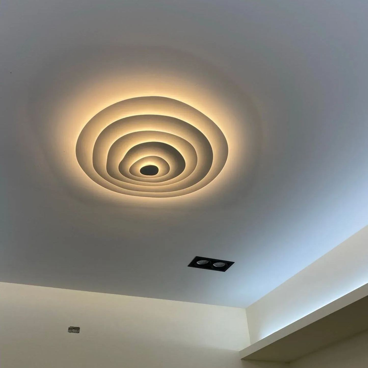 Quinn Modern Ripple Metal Ceiling Light Fixture Bedroom Living Room