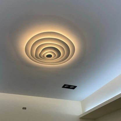Quinn Modern Ripple Metal Ceiling Light Fixture Bedroom Living Room