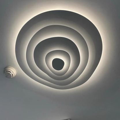 Quinn Modern Ripple Metal Ceiling Light Fixture Bedroom Living Room