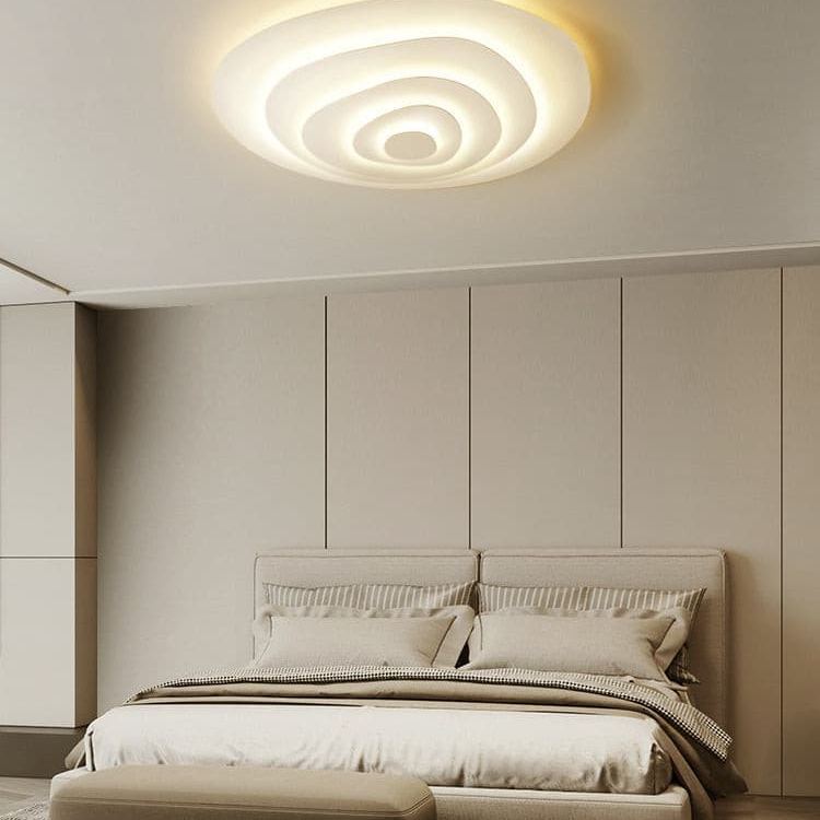 Quinn Modern Ripple Metal Ceiling Light Fixture Bedroom Living Room