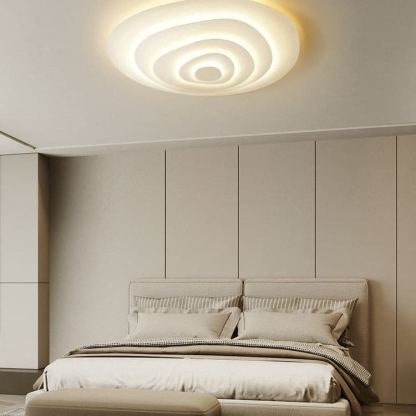 Quinn Modern Ripple Metal Ceiling Light Fixture Bedroom Living Room