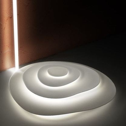 Quinn Modern Ripple Metal Ceiling Light Fixture Bedroom Living Room
