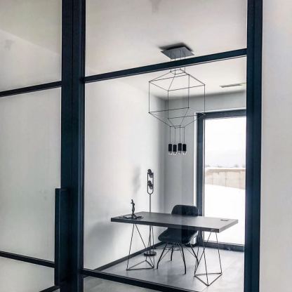 Orr Geometric Style Metal Acrylic Pendant Light Living Room Dining Room