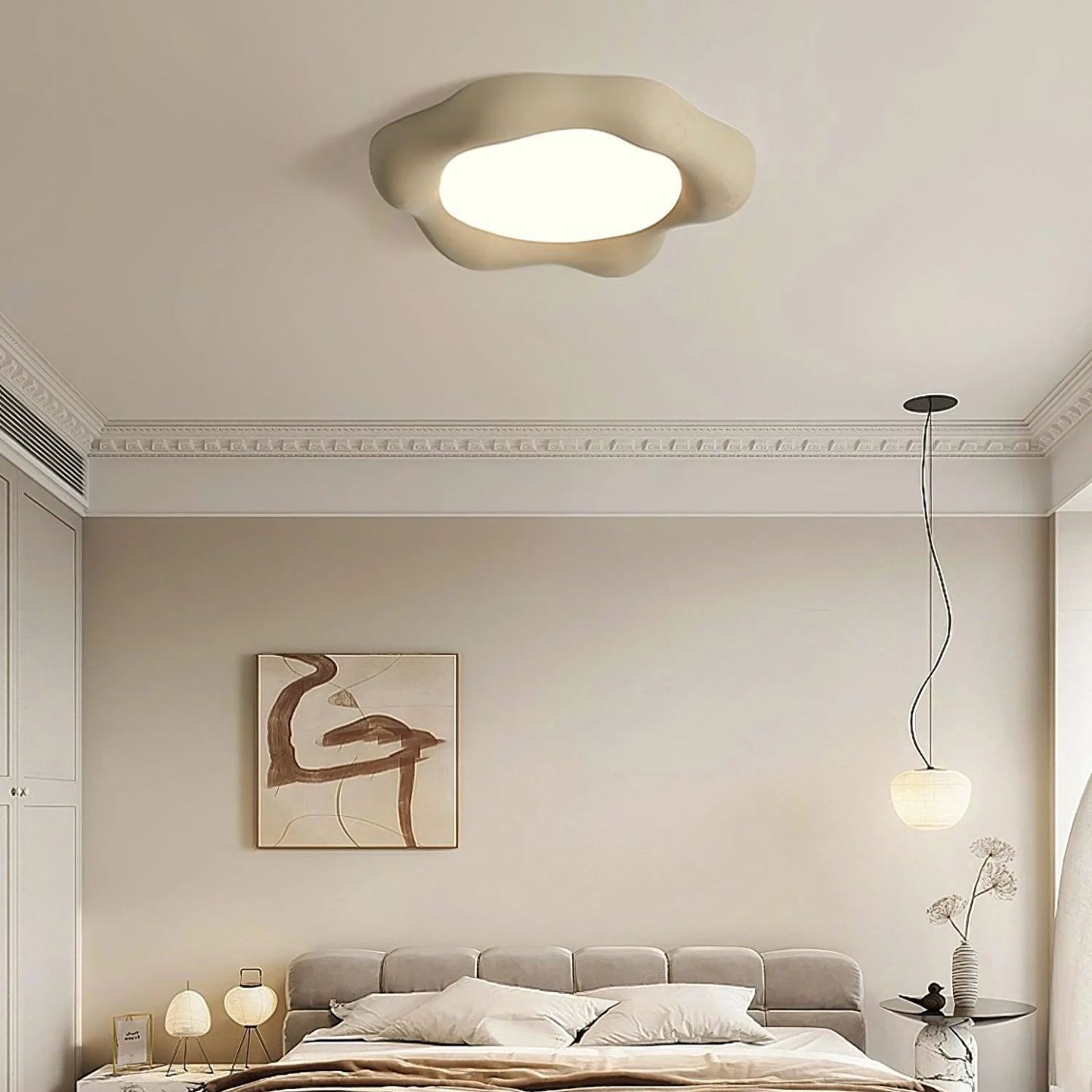 Quinn Timeless Round Resin Acrylic Ceiling Light Living Room Dining Room