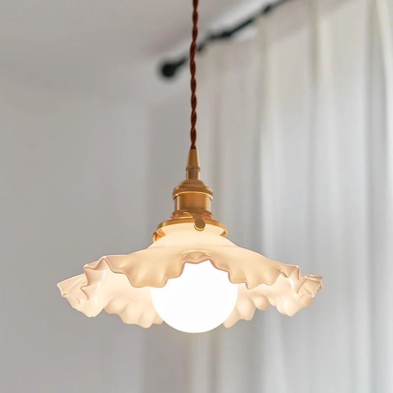 Carins Vintage Flower Glass Pendant Light Shades Bedroom Dining Room