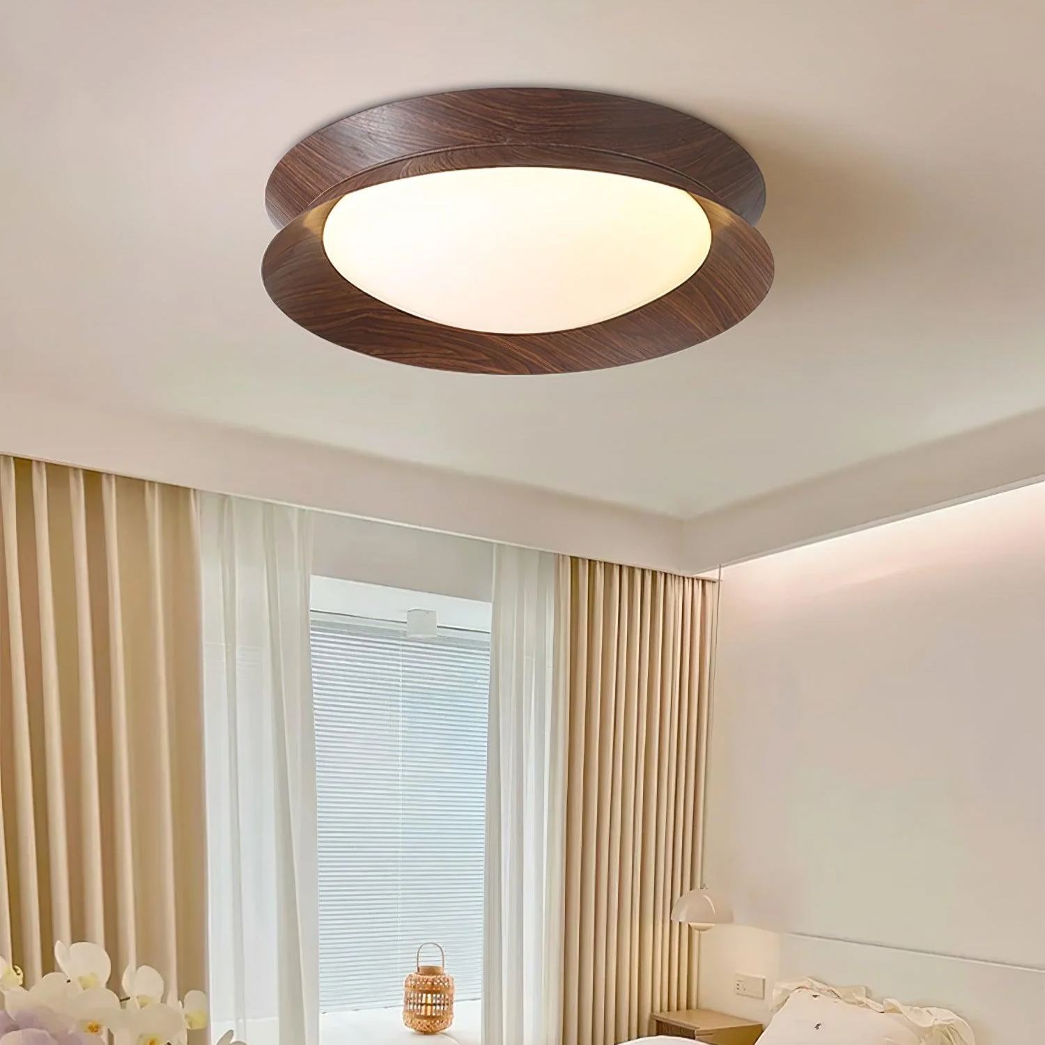 Muto Modern Round Metal Acrylic Ceiling Light Bedroom