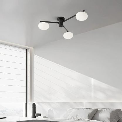 Valentina Minimalism Metal Glass Ceiling Lamp Bedroom Living Room