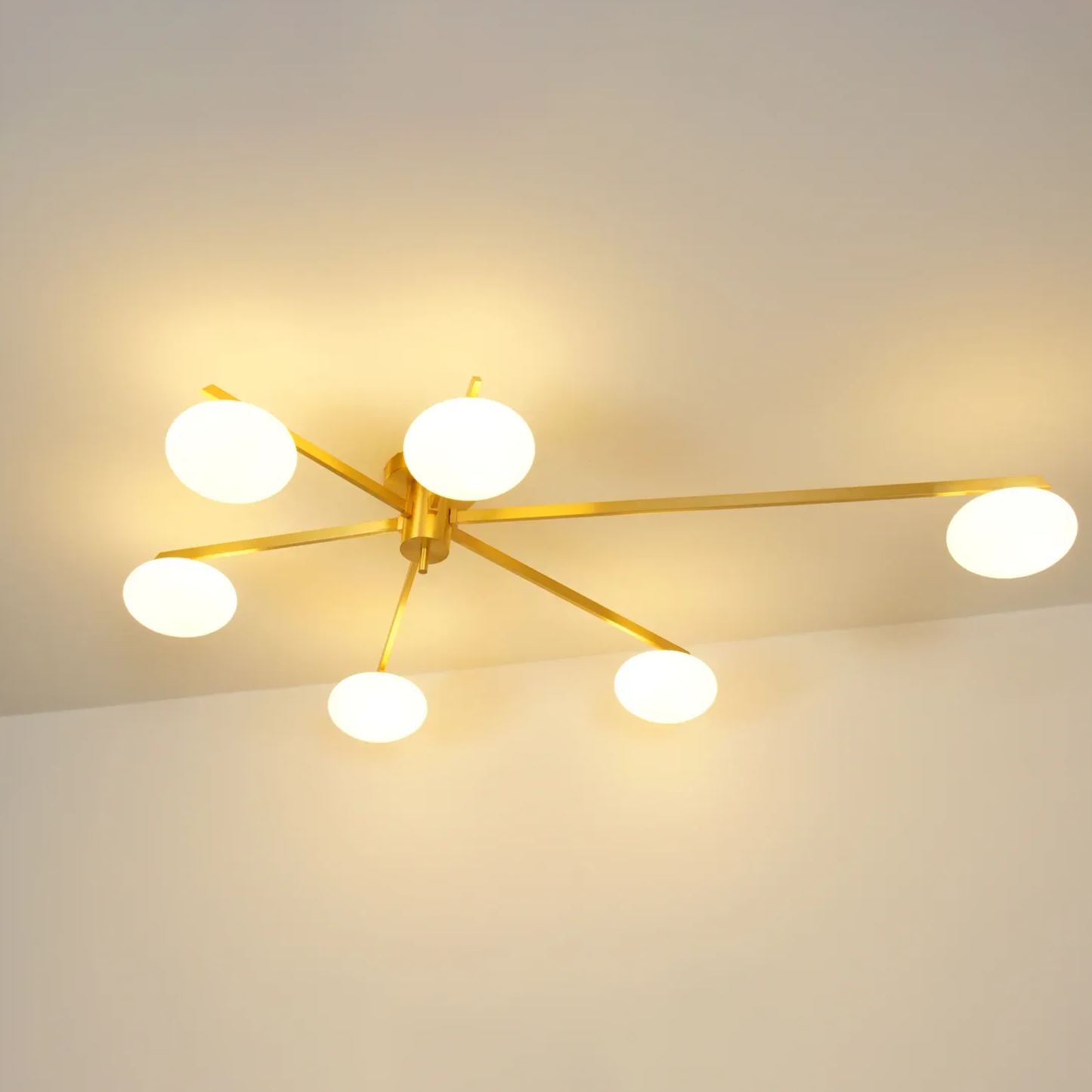 Valentina Minimalism Metal Glass Ceiling Lamp Bedroom Living Room