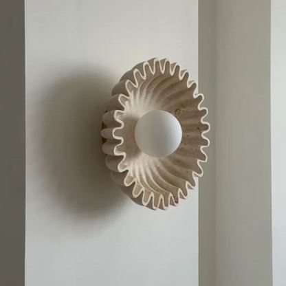 Elif Unusual Round Marble Glass Wall Lamp Indoor