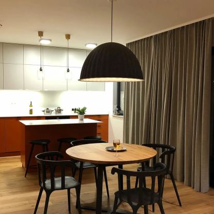 Hailie Modern Bell Metal Felt Pendant Light Living Room Dining Room