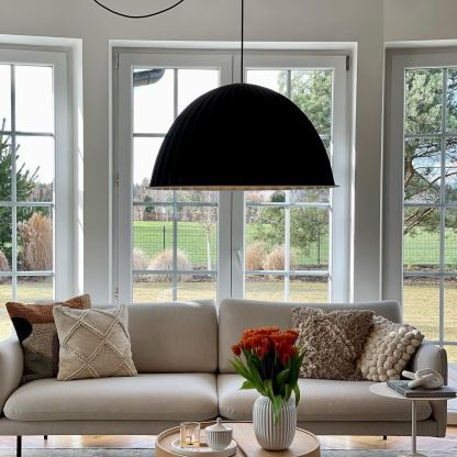 Hailie Modern Bell Metal Felt Pendant Light Living Room Dining Room