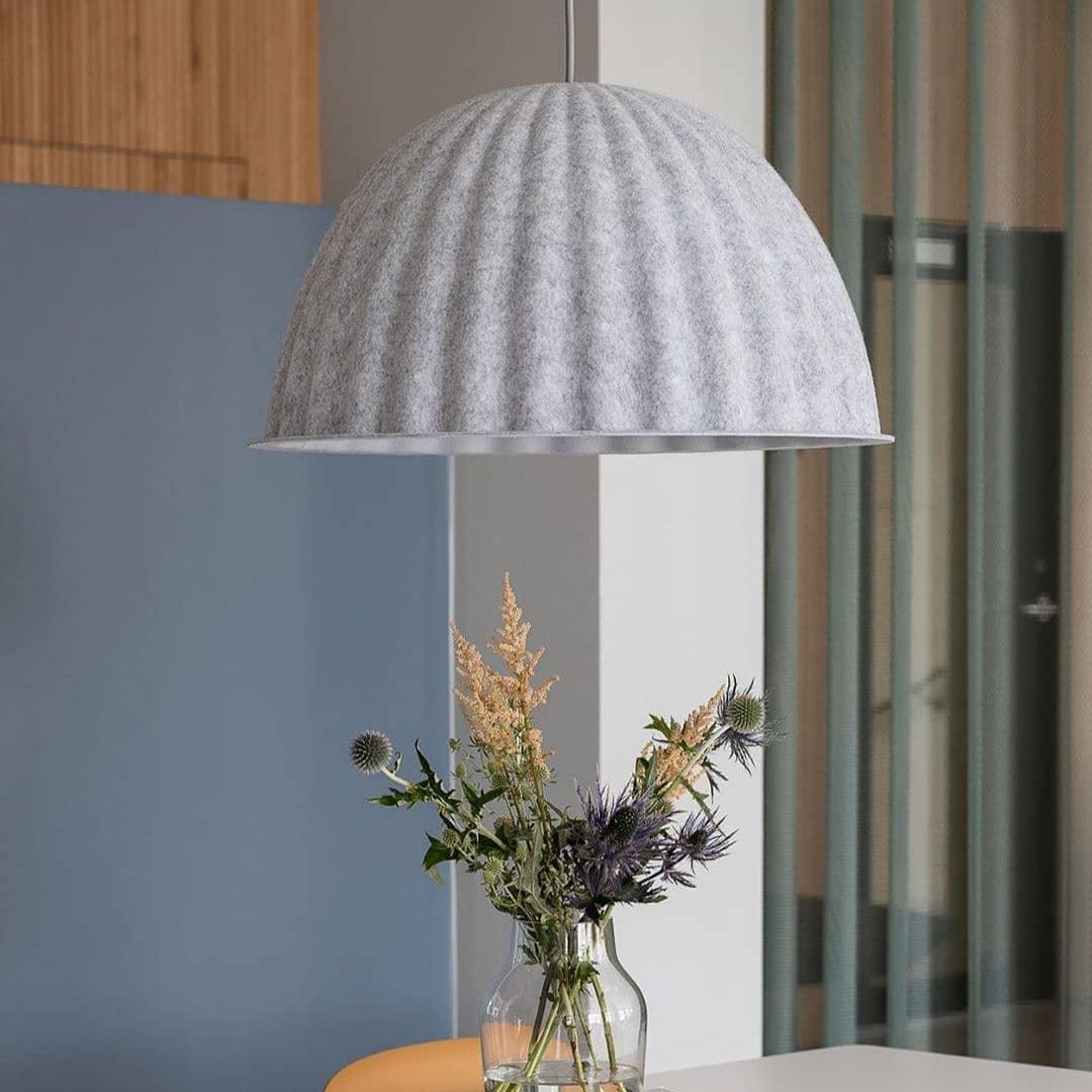 Hailie Modern Bell Metal Felt Pendant Light Living Room Dining Room