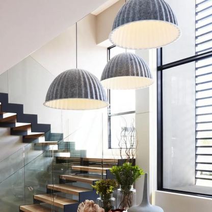 Hailie Modern Bell Metal Felt Pendant Light Living Room Dining Room