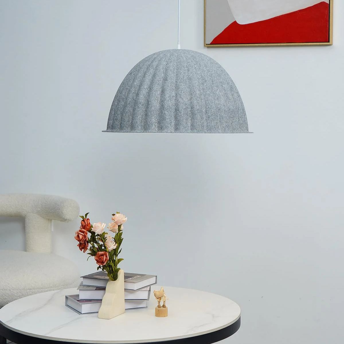 Hailie Modern Bell Metal Felt Pendant Light Living Room Dining Room