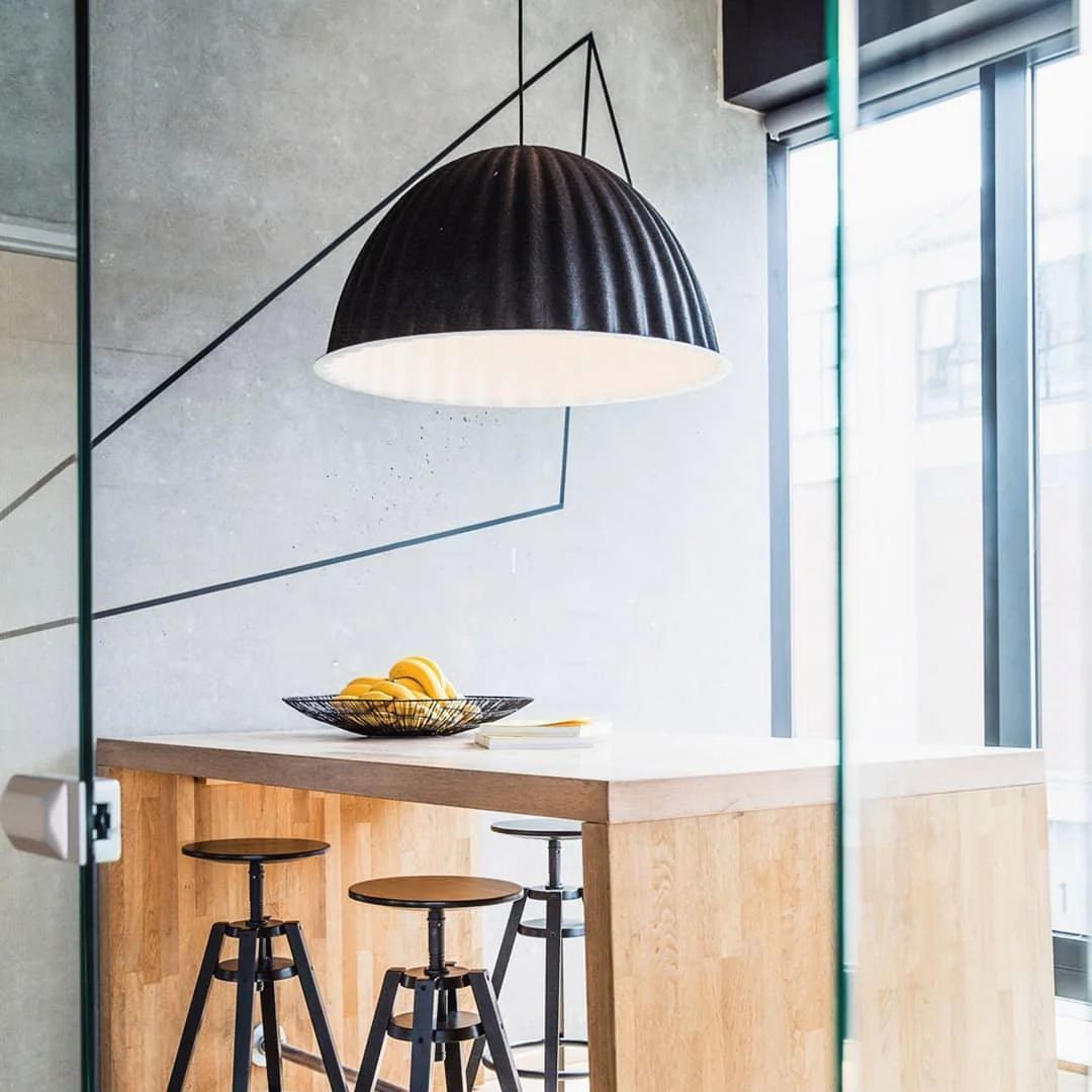 Hailie Modern Bell Metal Felt Pendant Light Living Room Dining Room