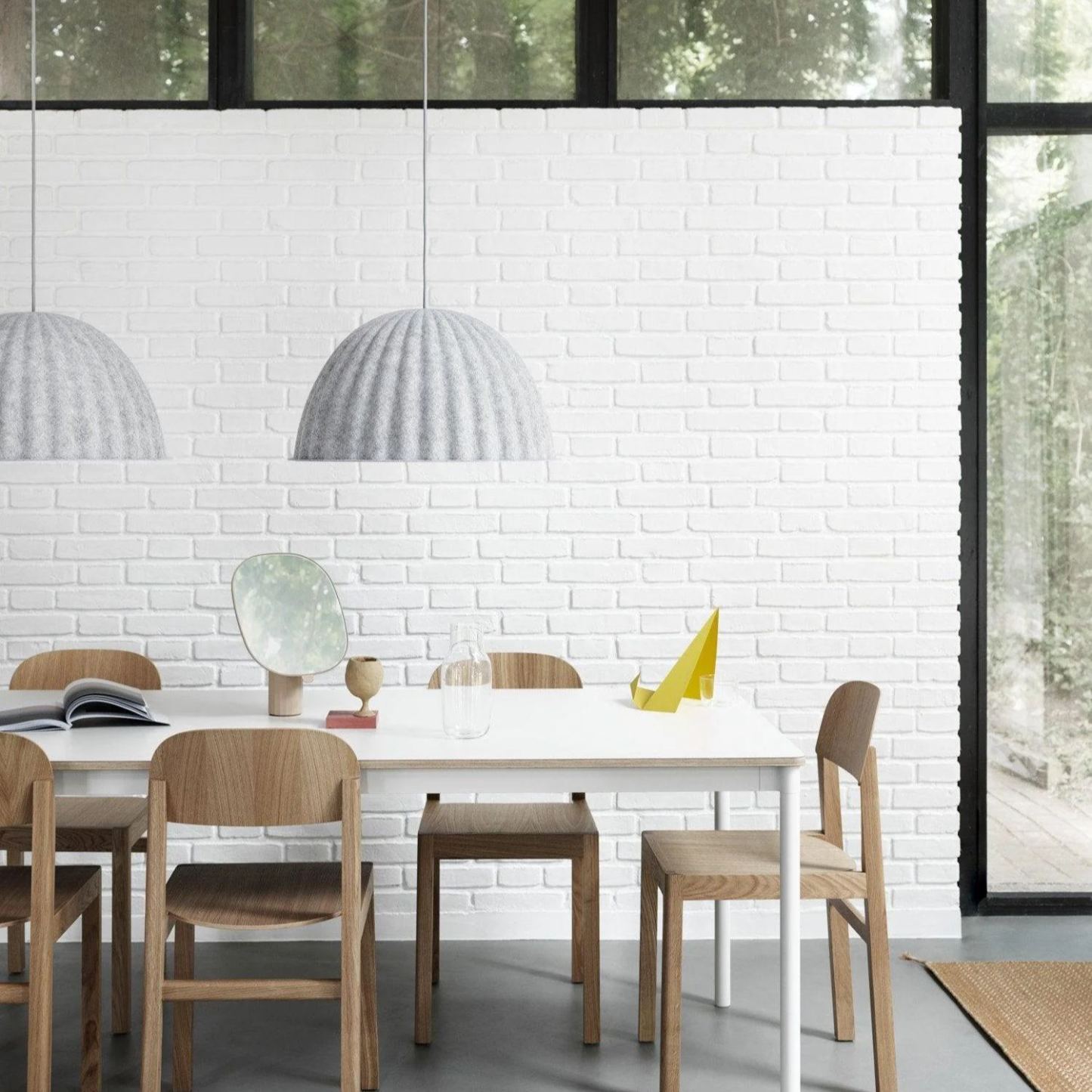 Hailie Modern Bell Metal Felt Pendant Light Living Room Dining Room