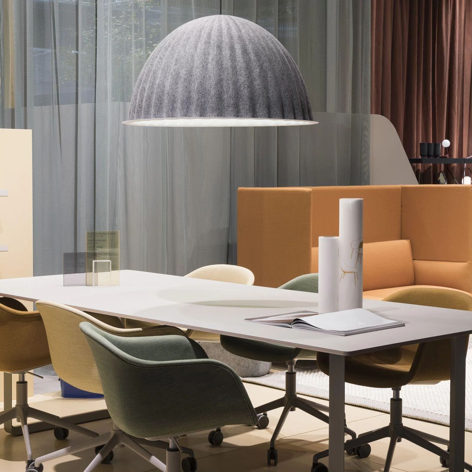 Hailie Modern Bell Metal Felt Pendant Light Living Room Dining Room