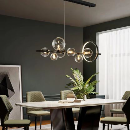 Valentina Gorgeous Metal Glass Chandelier Living Room Dining Room