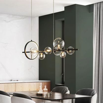 Valentina Gorgeous Metal Glass Chandelier Living Room Dining Room