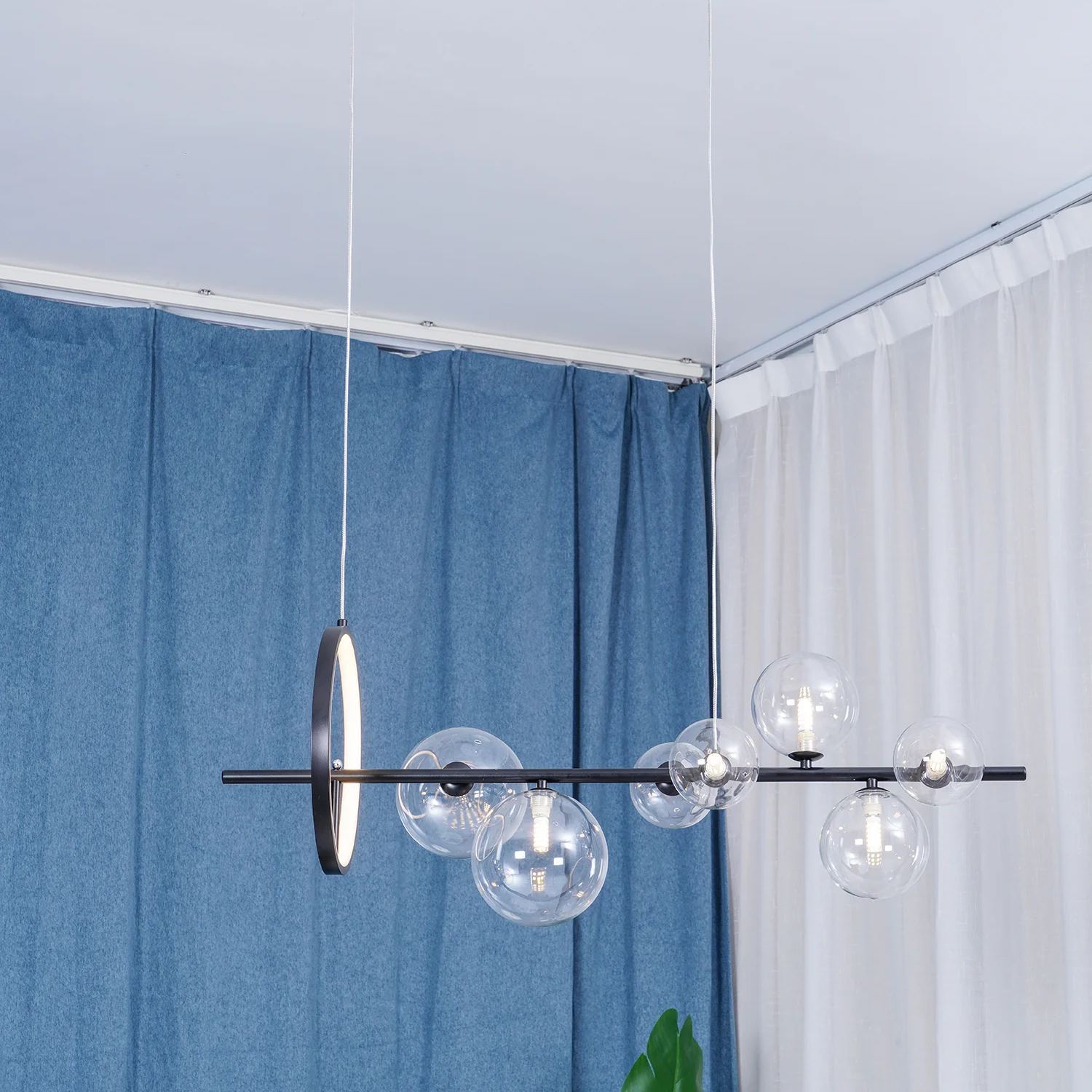 Valentina Gorgeous Metal Glass Chandelier Living Room Dining Room
