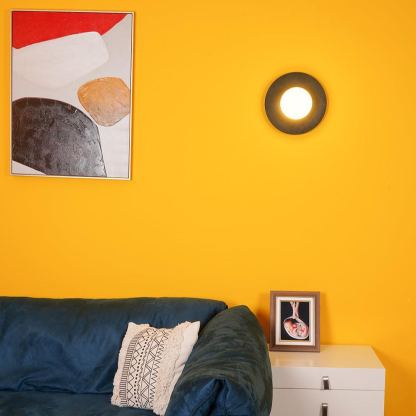 Orr Modern Minimalism Round Glass Wall Light Bedroom Living Room