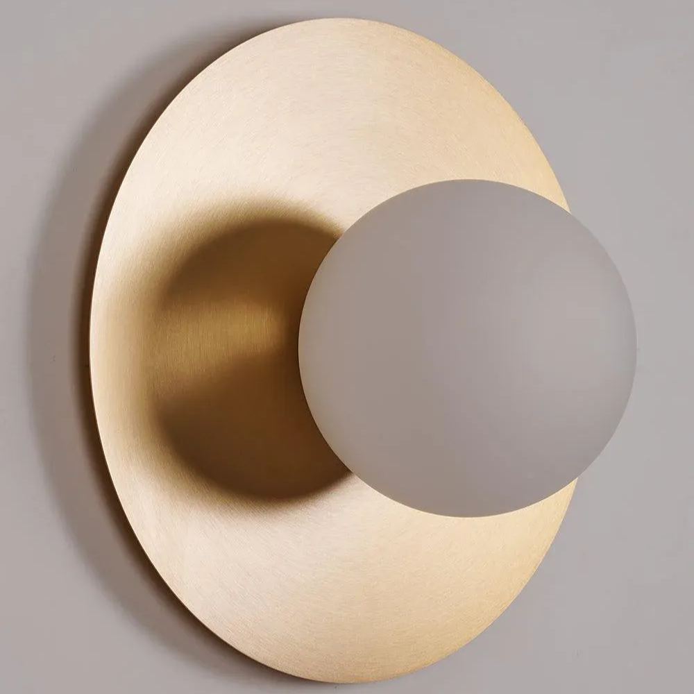 Orr Modern Minimalism Round Glass Wall Light Bedroom Living Room