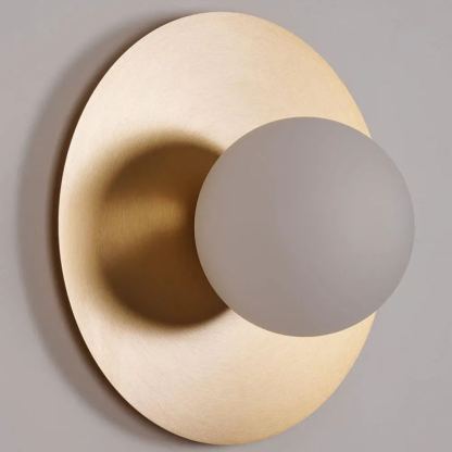 Orr Modern Minimalism Round Glass Wall Light Bedroom Living Room