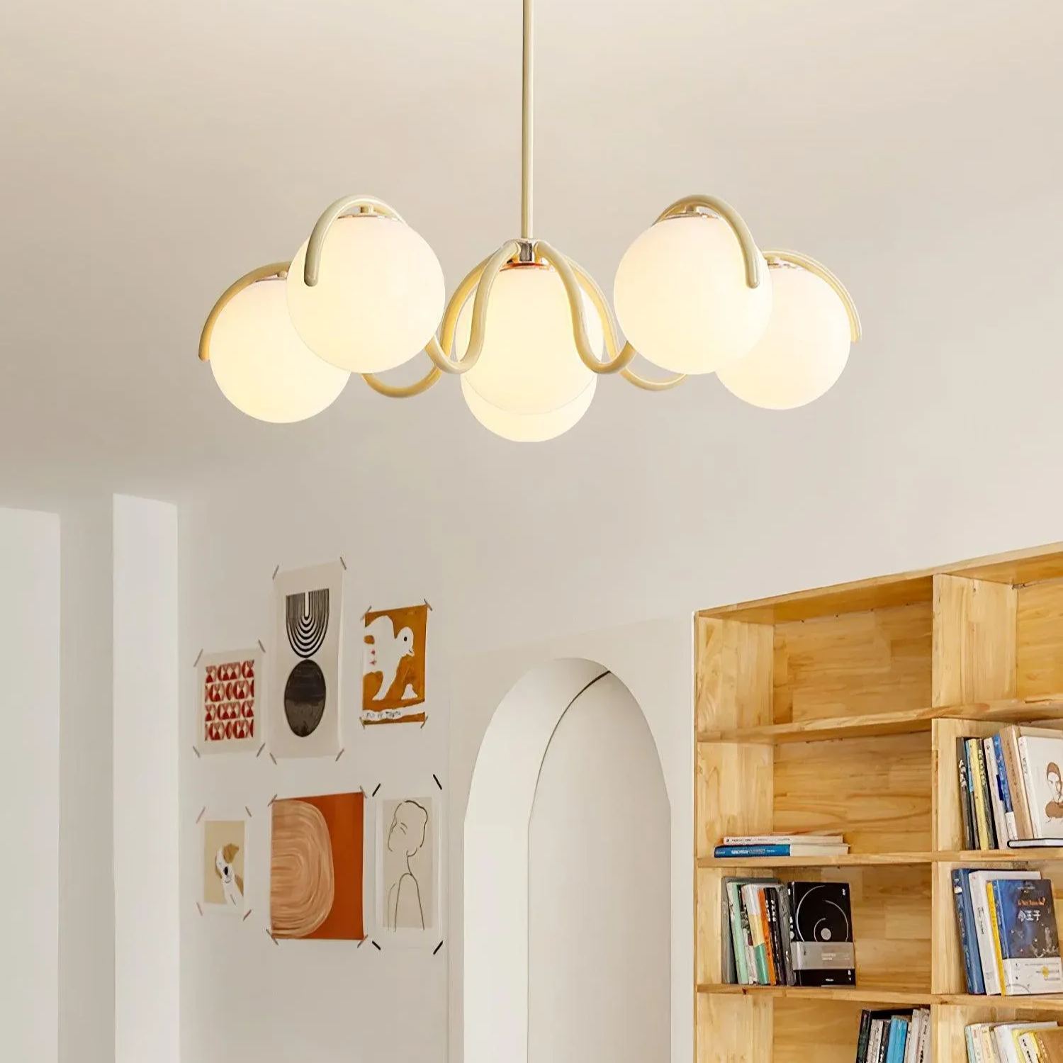 Valentina Vintage Metal Glass Pendant Light Bedroom Living Room