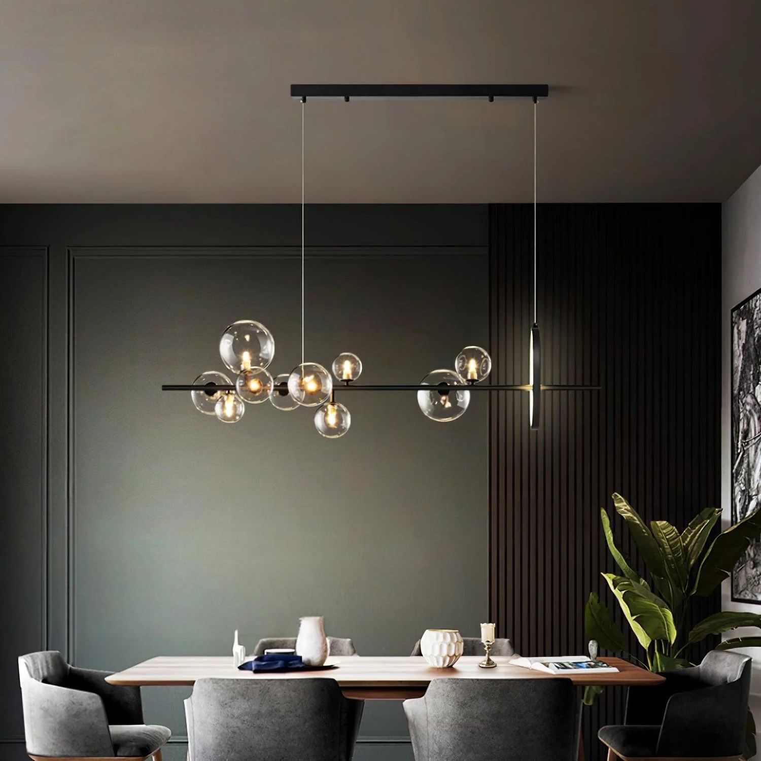 Valentina Gorgeous Metal Glass Chandelier Living Room Dining Room