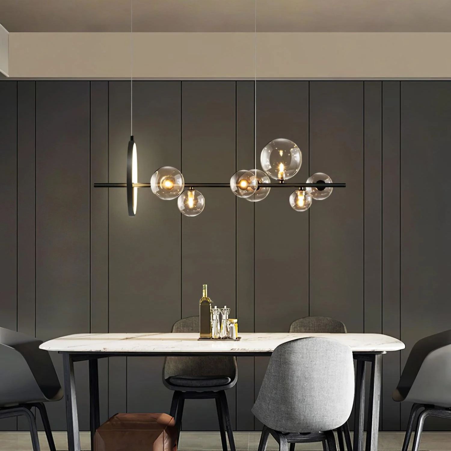 Valentina Gorgeous Metal Glass Chandelier Living Room Dining Room