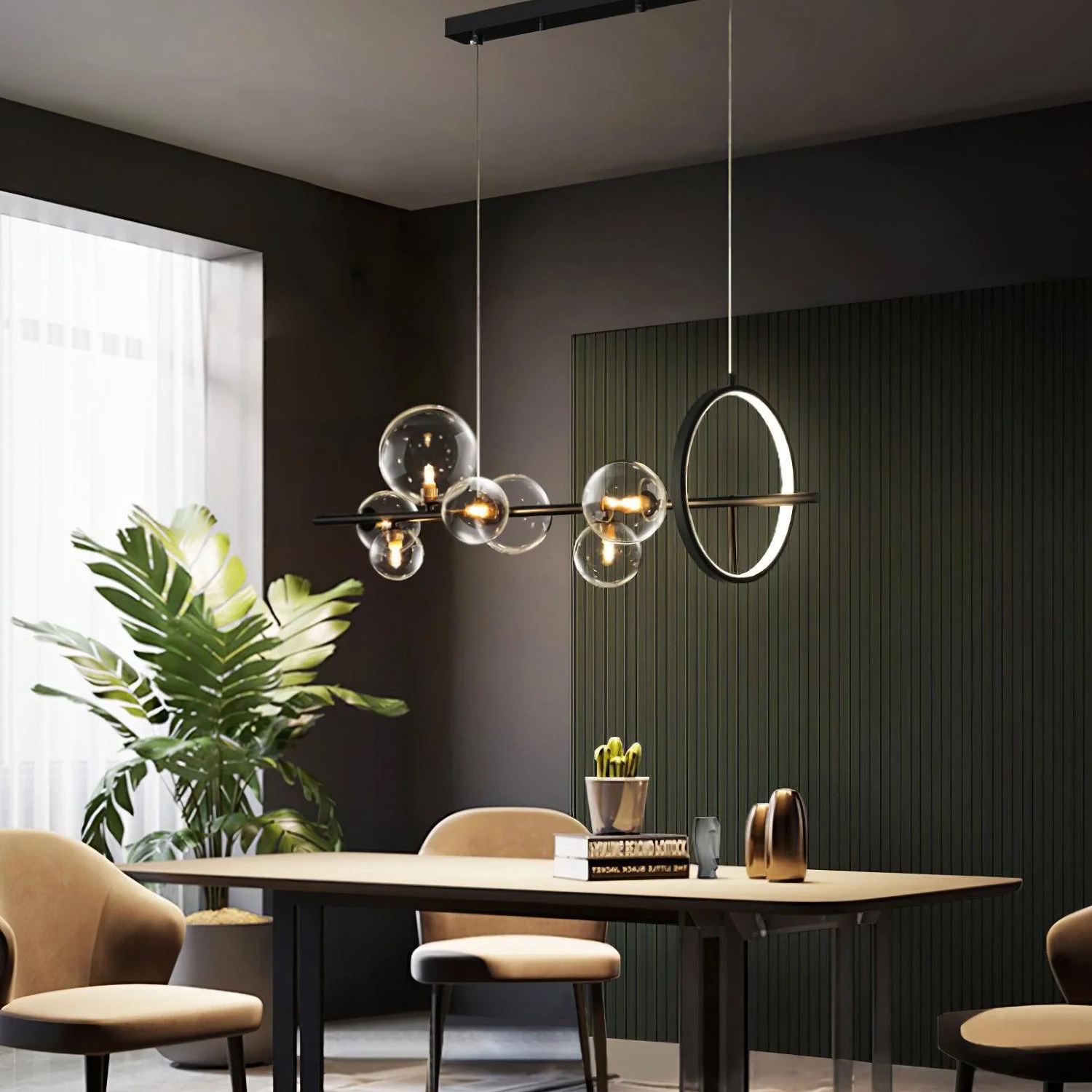 Valentina Gorgeous Metal Glass Chandelier Living Room Dining Room