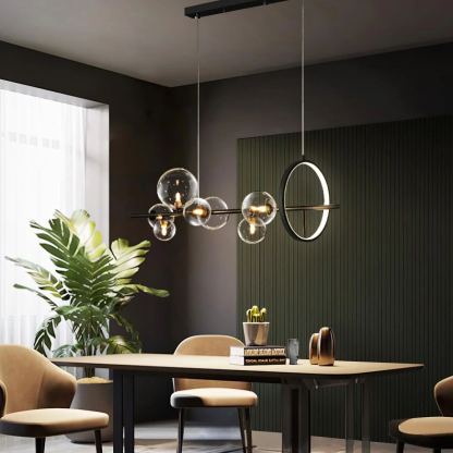 Valentina Gorgeous Metal Glass Chandelier Living Room Dining Room