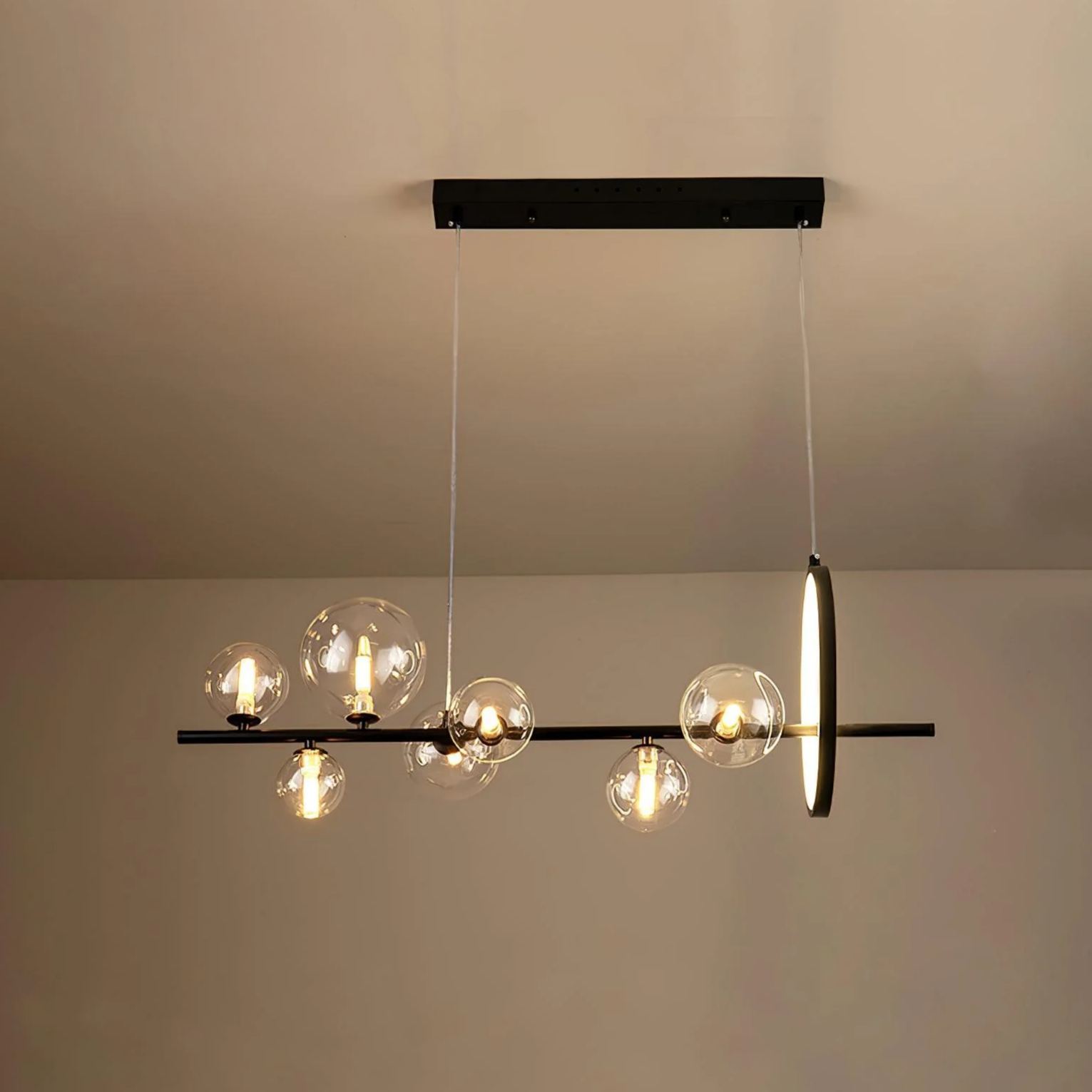 Valentina Gorgeous Metal Glass Chandelier Living Room Dining Room